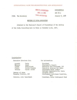Bernard R. Bell Files - India Consortium 1967 - Correspondence - Volume 4