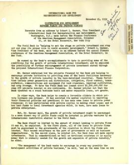 Robert L. Garner - Articles and Speeches - 1947 - 1952