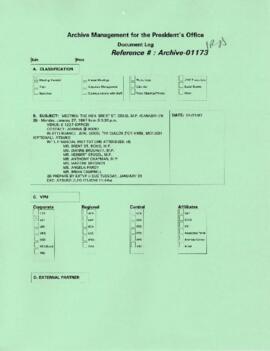 President Wolfensohn - Briefing Book for President's Meetings and Events - The Honorable Brent St...