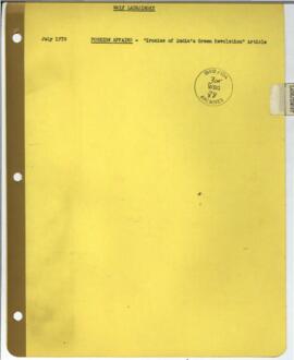 Ladejinsky, Wolf - Articles and Speeches (1970 - 1971) - 1v