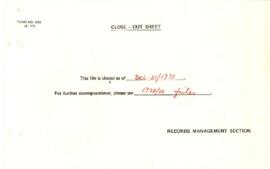 Bank Administration and Policy - Third Window Loans 1975 / 1977 Correspondence - Volume 4