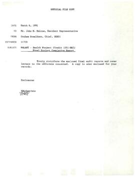Malawi - Health Sector Project - PCR Files - 1v