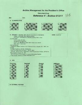 President Wolfensohn - Briefing Book for President's Meetings and Events - Edgar Bronfman - Febru...