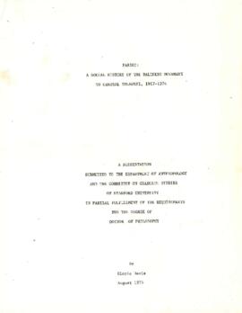 Parigi - A Social History of the Balinese Movement to Central Sulawesi - 1907-1974 - Dissertation...