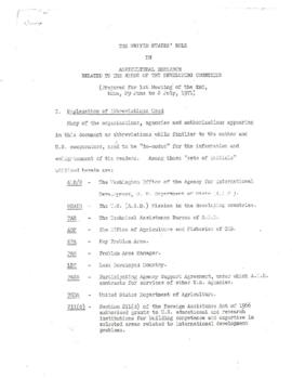 Consultative Group on International Agricultural Research [CGIAR] - Report of the First Meeting o...