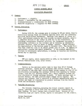 Economic Committee Papers - Cyprus - Country Economic Brief - Qualitative Evaluation