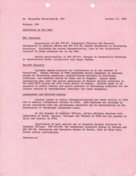 Bela Balassa's chron files - October 1982