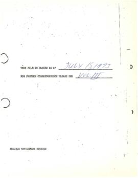 CGIAR - G-9 - International Livestock Center for Africa (ILCA) - Correspondence 72/74-02