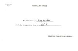 UNDP - INT/83/005 - Energy Sector Management Assistance Programme [ESMAP] - 1984 / 1986 Correspon...