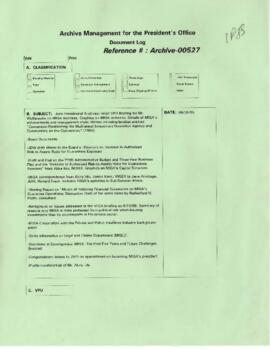 President Wolfensohn - Briefing Book for President's Meetings and Events - Corporate Management -...