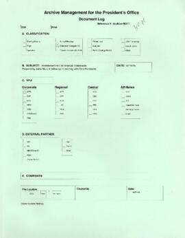 President Wolfensohn - Briefing Book for President's Meetings and Events - Corporate Management -...