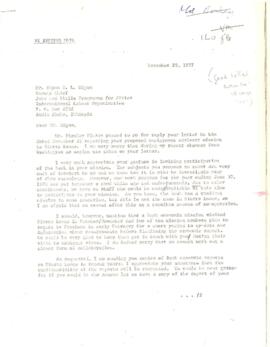 International Labour Office [ILO] - Bank Relations - January 1976 - December 1977
