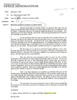 New York Office Subject Files - World Conference on Human Rights - 1v