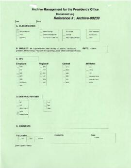 President Wolfensohn - Briefing Book for President's Meetings and Events - Eugene Becker - Smith ...