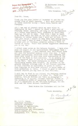 Projects and Studies - Agriculture - Consultant - Sir John Crawford - Volume 1