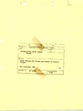 Liaison - International Trade Organization - 1947 - Correspondence - Volume 1