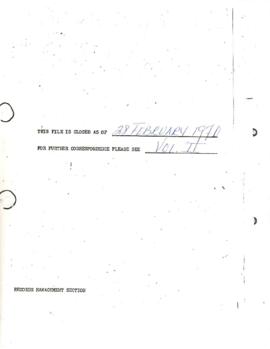 Bank Administration and Policy - Economics Department - Research Program - 1969 / 1971 Correspond...