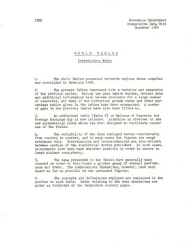 IBRD - Economics Department - Comparative Data Unit - World Tables 1-8