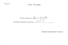 UNDP - INT/83/005 - Energy Sector Management Assistance Programme [ESMAP] - 1984 / 1986 Correspon...