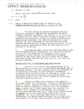 Policy and Research Unit - 3.1 Nutrition Research