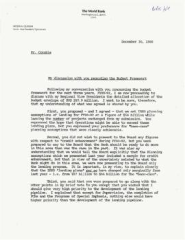 Moeen Qureshi Files - Presidential Chronological Correspondence - December 1988