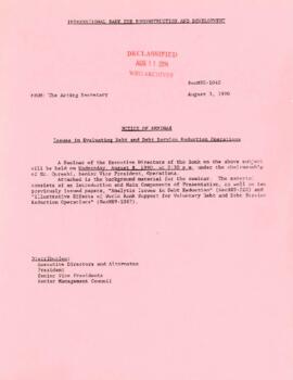 Financial Files - Debt initiative - Correspondence - Volume 2