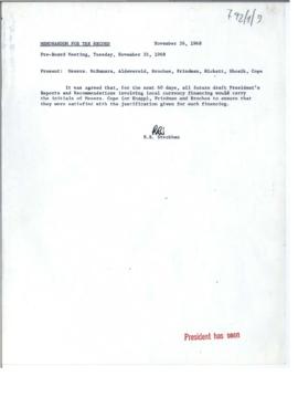 President's papers - Robert S. McNamara Memoranda for the Record - Memoranda 01