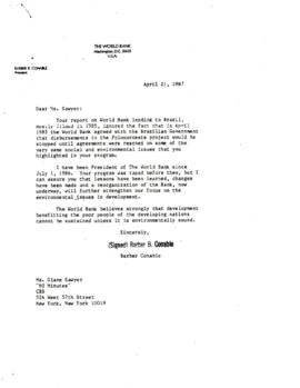 Brazil - Country Files - Correspondence - Volume 4 - Polonoroeste problem