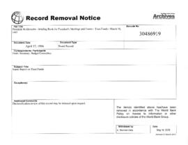 President Wolfensohn - Briefing Book for President's Meetings and Events - Trust Funds - March 10...