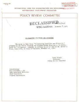 Development Economics and Chief Economist [DEC] - Policy Review Committee - PRC/s/C/74-17, PRC/C/...