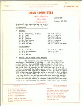 Loan Committee - Minutes - 1969