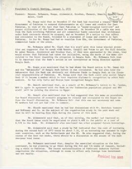 Records of President Robert S. McNamara President's Council minutes - Minutes 09
