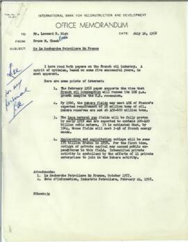 Leonard B. Rist - French Oil Exploration - Correspondence and Reports - French - 1957 - 1958