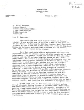 Liaison files : International Labour Organization (ILO) - Correspondence 01