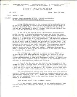 Irving Friedman UNCTAD Files: Geneva Meeting on Supplementary Finance, April 13-20, 1966 - Commen...