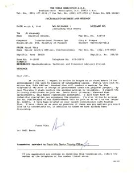 Czechoslovakia - Technical and Financial Advisory project