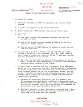 McNamara - outline of 1970 Annual Meeting Speech