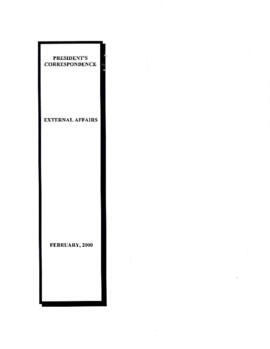 President's Correspondence - James D Wolfensohn - External Affairs - Correspondence - Volume 2
