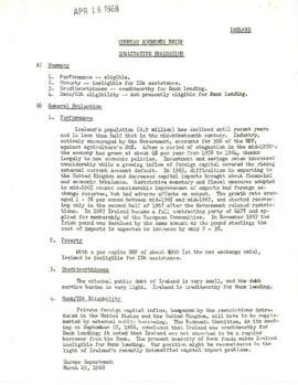 Economic Committee Papers - Ireland - Country Economic Brief - Qualitative Evaluation