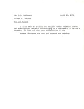 Development Policy - Commodities - Tea and Rubber - April 1971 - July 1971
