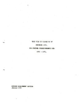 Tunisia - IBRD - Membership - 1969 / 1971 - Correspondence - Volume 1