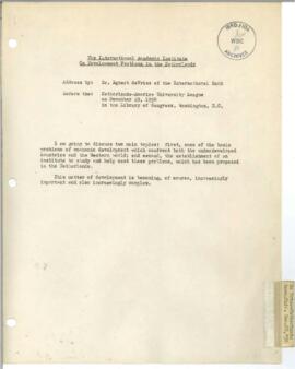 De Vries, Egbert - Articles and Speeches (1950 - 1958)