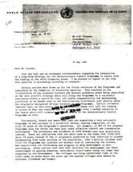 Clausen Papers - World Health Organization [WHO] - Correspondence - Volume 1