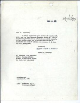President's papers - Robert S. McNamara IPA Chronological files (outgoing) - Chrons 06