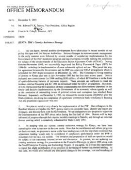 Subject Files: Country Files - Kenya - Correspondence 01