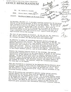 New York Office Subject Files - Meeting in Paris on Gulf Crisis - Correspondence