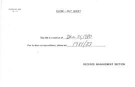 United Nations Organizations - ERIU - International Labor Organization [ILO] 1978 / 1980 Correspo...