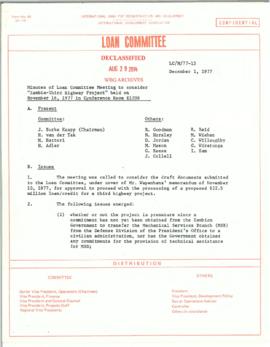 Loan Committee - Minutes - 1977
