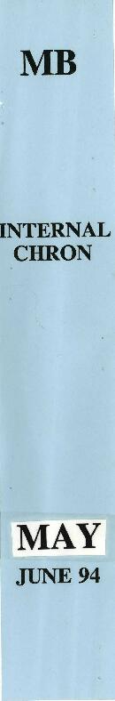 Michael Bruno - Internal Chronological Records - Correspondence - May - June 1994