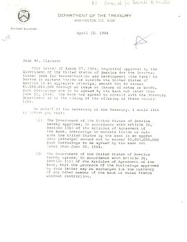 Clausen Papers - Department of Treasury : General Correspondence - Correspondence 02